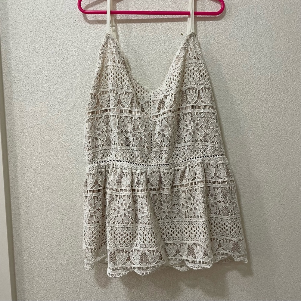 White lace Maurice’s tank